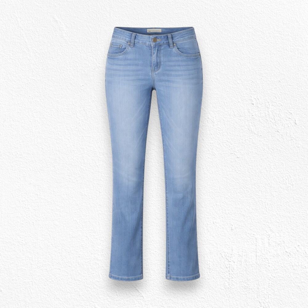 Democracy Ab Technology Light Wash Stretch Crop Skinny Mid Rise Jeans Size 6